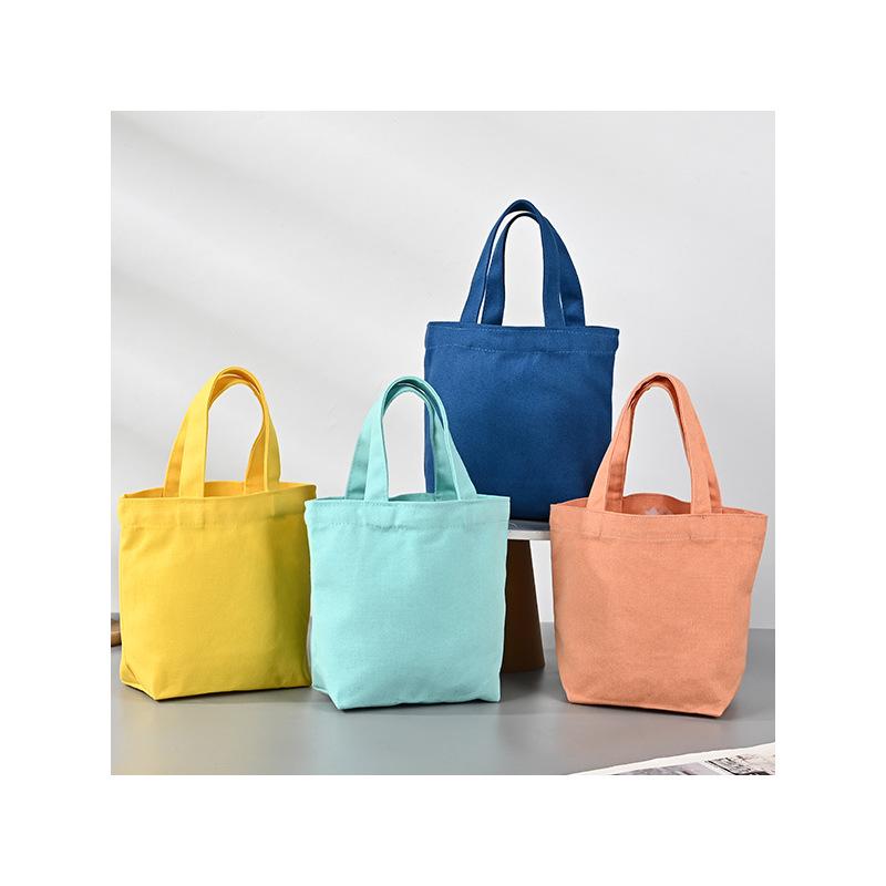 Customized Colorful Cotton Canvas Souvenir Bag - Portable & Cute Handheld Design with Logo Option