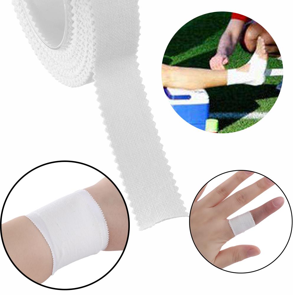 5 M Medical Waterproof Cotton White Adhesive Tape Strain Injury Care Self-Adhesive Sport Binding Physio Muscle Elastic Bandage
