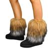Y2K Style Women's Thick-Soled Mid-Calf Faux Fur Snow Boots - European & American Winter Fashion