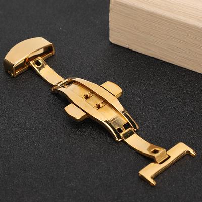 Stainless Steel Watch Clasp Buckle Watchband Clasp Replacement Accessory Gold