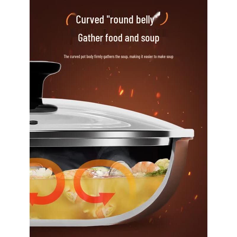 ASD 32cm Non-stick Flat-Bottom Wok