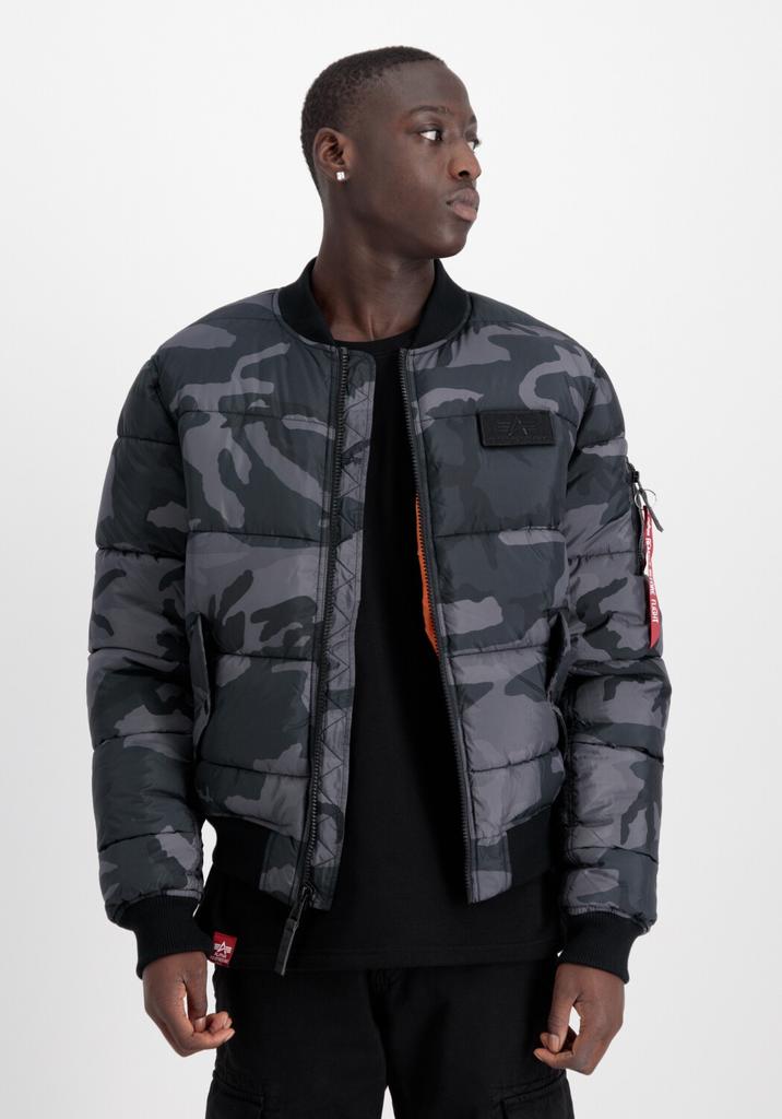 Winter Jacket Alpha Industries Ma-1 Puffer Bomber Jacket (138116C) Black Camouflage