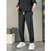 Summer new drape trousers men's silky smooth vertical anti-wrinkle casual pants men's straight-leg pants micro-cone versatile long pants