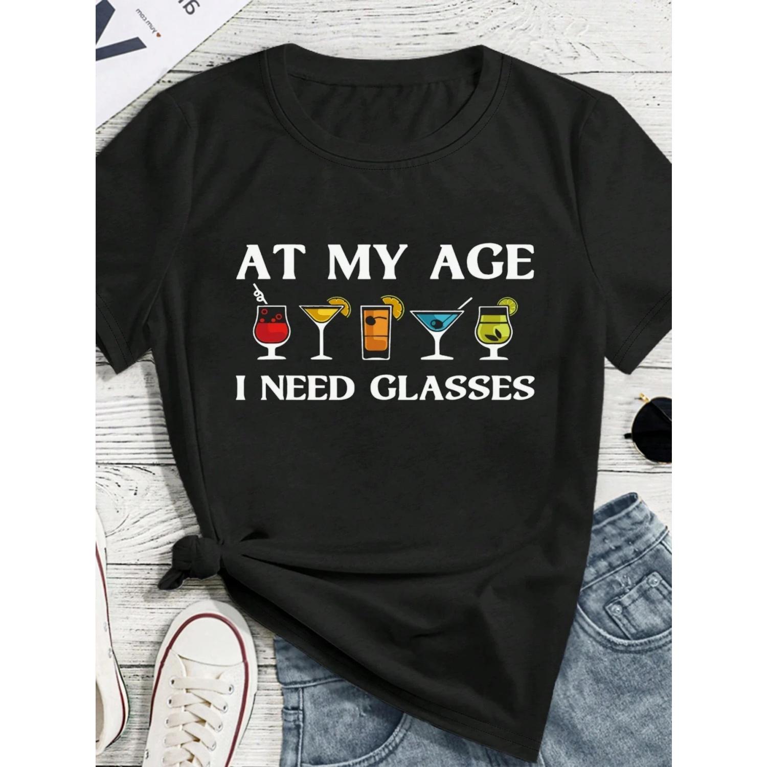 White Colorful Illustrations Casual Sleeve Tee for Spring Women s Soft T-Shirt Fun Graphic Design Black with S чёрный