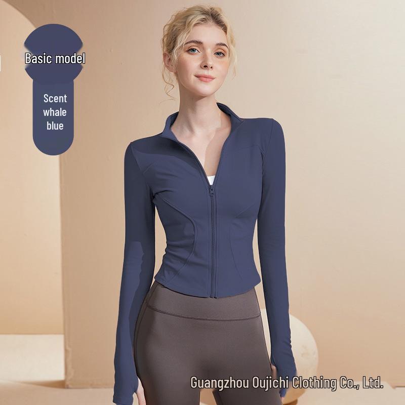Women's Quick-Dry Sun Protection Stand Collar Yoga Jacket - Long Sleeve Fitness & Running Top