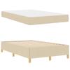 Bed Frame with Mattress Cream 120 x 200 cm Fabric