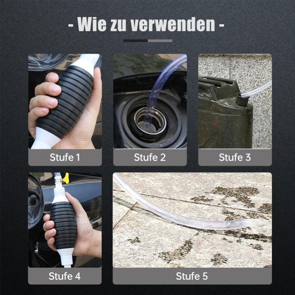 Self-priming Car Fuel Pump Universal Gas Oil Pump Portable Fuel Line Pump
