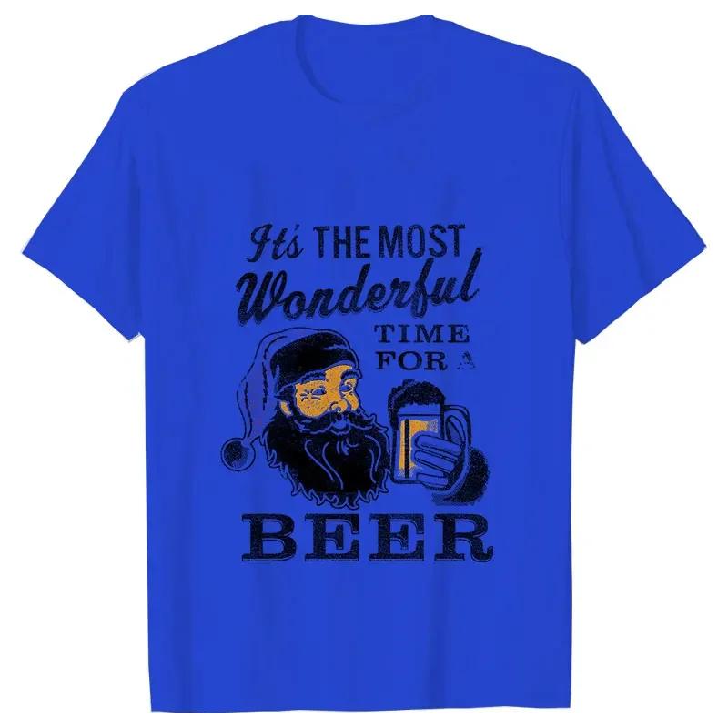 

Это самое чудесное время для пива Мужская футболка Женская футболка Санта Y2K Harajuku Топ Женская одежда Y2k Любители пива Мужская футболка XXXXXL армия зеленый