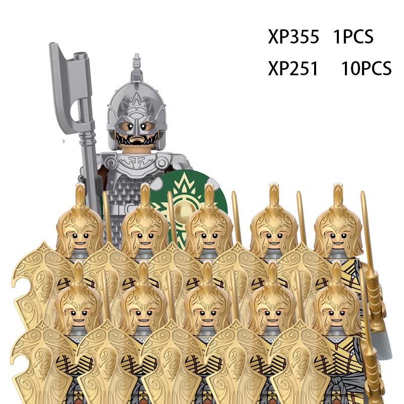 Soldados Élficos Medievais de Rohan Guarda Exército lotr Figuras de Ação Mini Blocos Boneca Montar Blocos de Construção MOC DIY Brinquedos para presentes de criança