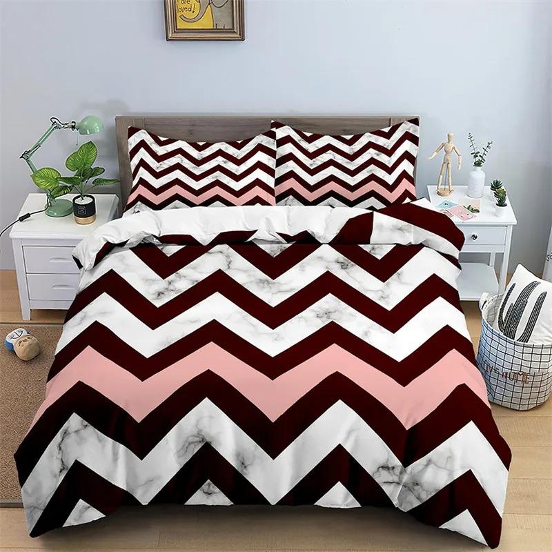 Premium Schwarzes Marmor Weiches Bettbezug-Set Queen/King/Full/Twin Größen Abmessungen Bettwäsche-Set Geometrischer Weißer Marmor Warmer Bettdeckenbezug Für Männer Frauen
