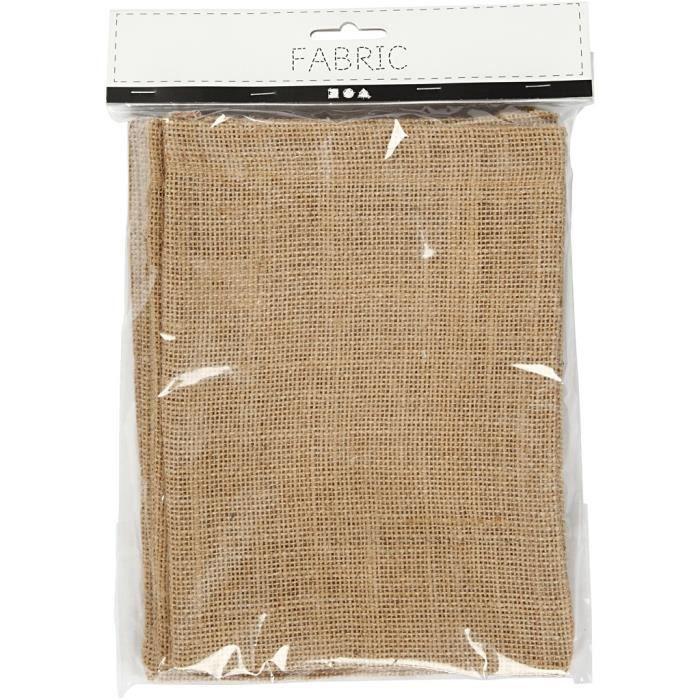 Pochette - Creativ Company 499906 - Marron - Tissu en jute - 15x20 cm