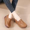 Fashion Spring and Summer Women Fashion Loafers Genuine Leather Moccasins Autumn Slip-on Casual Round Toe Wedge Platform Rocking Shoes