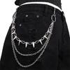 Punk Rock Metal Pants Waist Chain Men Women Key Chain Big Ring Wallet Keychain Jeans Unisex Hip-hop Jewelry Gift