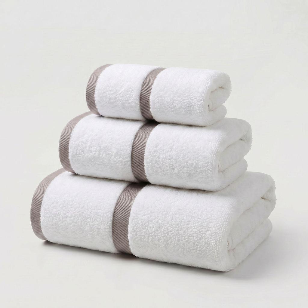 Asciugamano da bagno premium 100% cotone: Spesso, Morbido, Assorbente, Antibatterico, Ricamato per Uso Domestico e Alberghiero