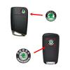 14mm Car Remote Key Sticker Aluminum Emblem Decal For Skoda Octavia Kodiaq Fabia Superb Rapid Kamiq Karoq A5 2 3Yeti Enyaq A7 jzfb61