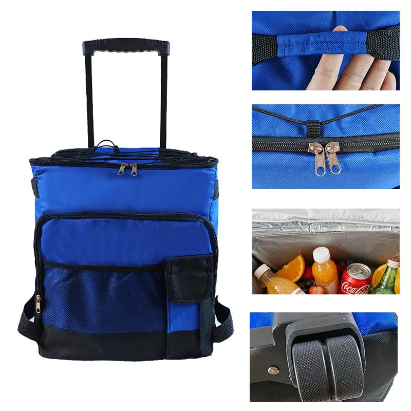 42L faltbare isolierte Trolley-Tasche für Outdoor-Reisen und Picknicks
