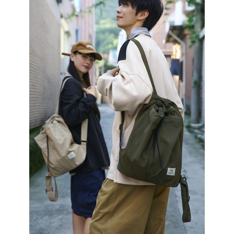 School bag casual lightweight nylon wear-resistant backpack lazy wind large capacity multi-functional handbag student bag