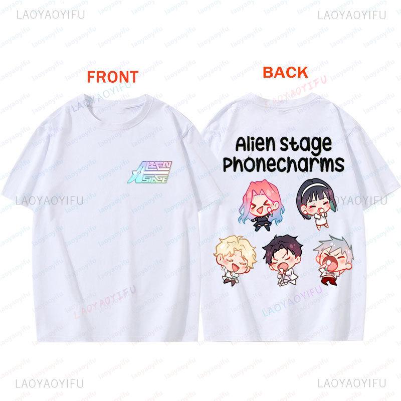 

New Style Alien Stage Cosplay Clothing Man Women Short Sleeve Graphic T Shirts Anime Cartoon Streetwear 2 Side Printed Tee 5XL різнокольоровий