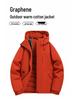 Unisex Graphene Windproof Jacket: Thick, Warm, Solid Color for Outdoor Sports & Mountaineering