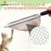 Cat Litter Scoop, Stainless Steel Mesh Litter Shovel, Litter Cleaner Corner Shovel, Fine Mesh Reptile Litter Cleaner Scooper