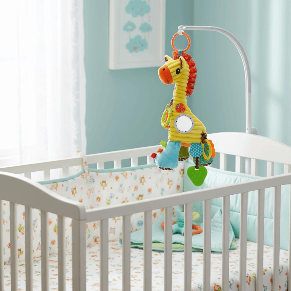 Soft Plush Plush Infant Rattles Handle Grip Baby Development Toys Stroller Mobile Toys  Infant Crib