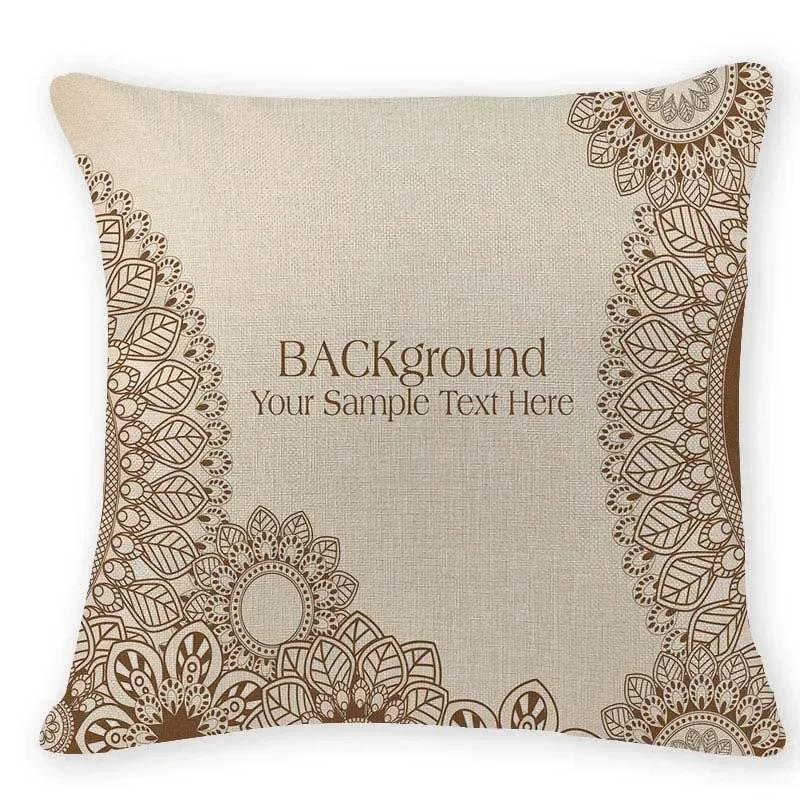 Retro Ethnic Geometry Decorative Cushion Cover Cotton Linen Textile Printed Throw Pillowcase for Car Sofa Bed Home Decor 45X45CM