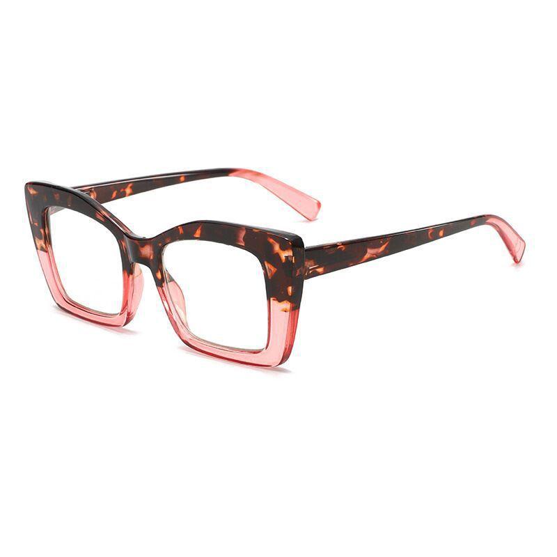New European and American anti-blue reading glasses tortoiseshell pattern fashion square high definition spring leg reading glasses