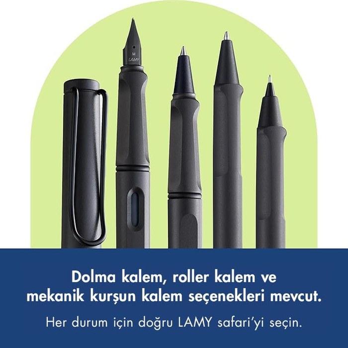 LAMY Safari Fountain Pen M Medium Steel Black L0E2-M