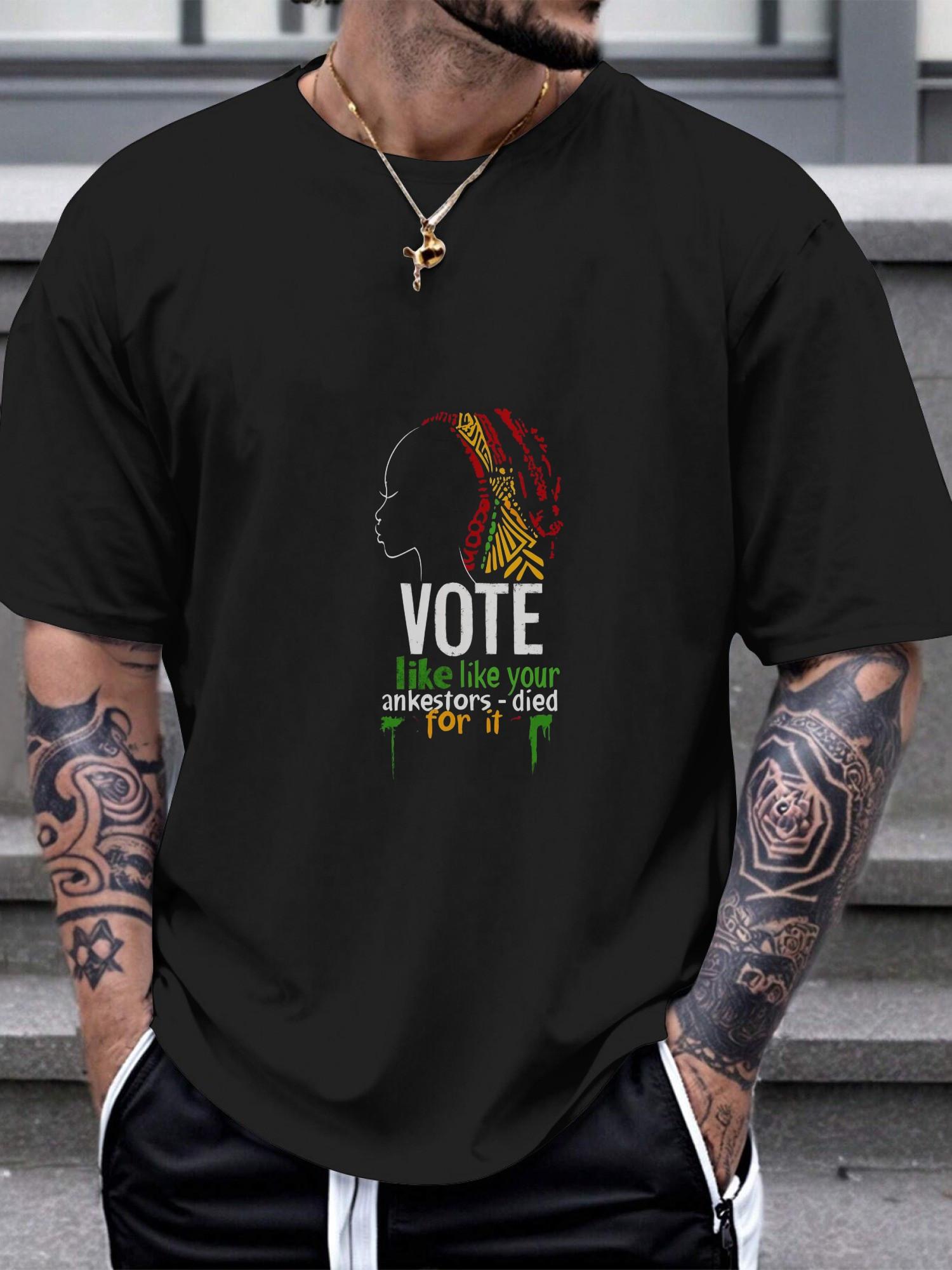 1pc Ancestral Tribute Bold Graphic T-shirt XL