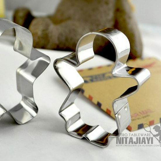 Baking Tools Stainless Steel Gingerbread Man Cookie Cutter Set for Boys and Girls