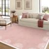 Tapete Moderno para Sala de Estar Pelúcia Macia Estampado de Sol Tapetes de Quarto Rosa Sofá Mesa de Centro Tapete de Chão Decoração de Quarto de Bebê Alfombra Tapis