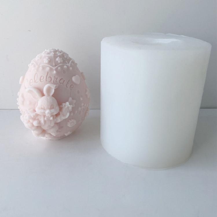 3D Easter Egg Bunny Silicone Candle Mold for Candle Making Handmade Art Craft