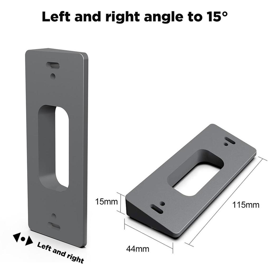 Video Doorbell Mount Easy Installation Disassemble Adjustable Angle Doorbell Adjuster Cover for Houses Home Office Businesses