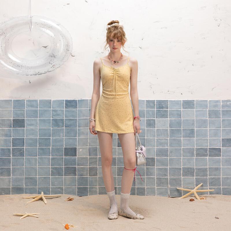 unifree Summer Floral Sleeveless A-Line Mini Dress