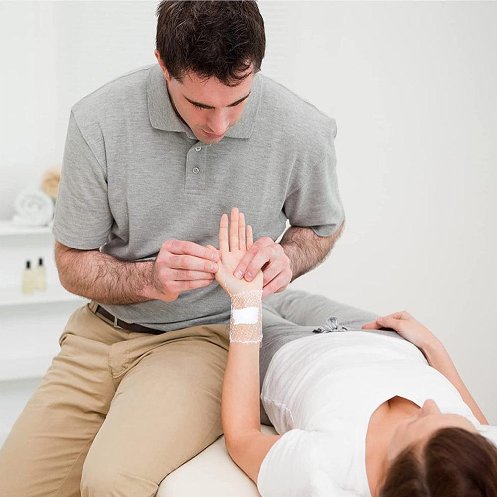1 Rolle Netzschlauchverband Elastisches Netz Wundauflage Schlauchgaze Atmungsaktiver Verband Fixiernetz für Handgelenk Ellenbogen Wade
