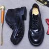 Genuine leather sole Goodyear men's boots genuine leather retro British style new fashion cowhide high-top men's shoes