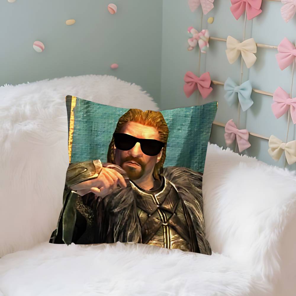 Hey Du Du Bist Endlich Wach Skyrim Kissenbezug Zierkissenbezug Nordisch Vintage Stil Kissenbezüge Haus Wohnzimmer Sofa Couch