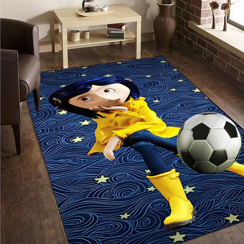 Nighttime Adventure Doll Rug Office Carpet Non-Slip Mat, Chair Rug Floor Covering for Gaming, Bedroom, Living Room , Home Decor Christmas Gift