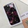 Dark Rose Print Pattern Tempered Glass Phone Case For iPhone 17 16 15 14 13 12 11 Pro Max 17 Air 7 8 Plus XR XS X Cover