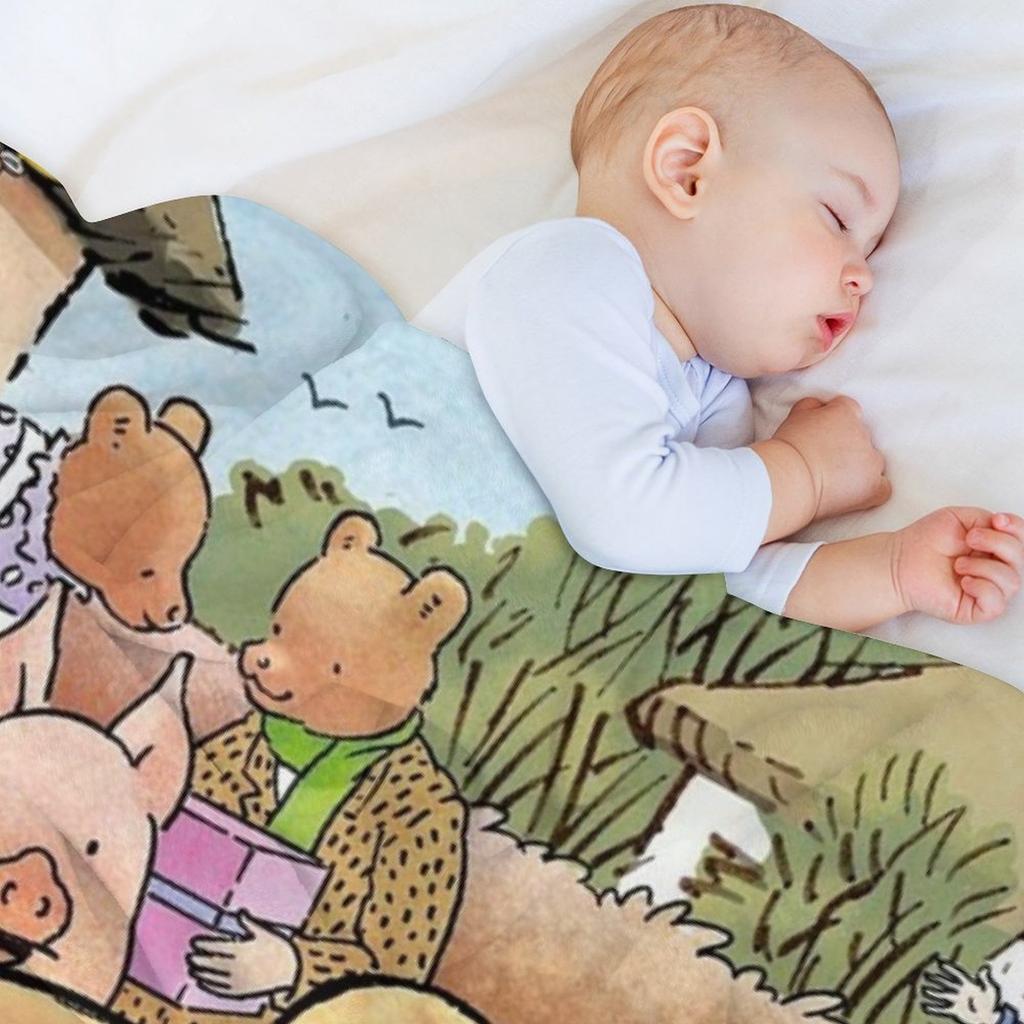 Rupert Bear Annuals Throw Blanket Sofa Bed Personalized Gift Warm for Winter Vintage Blankets