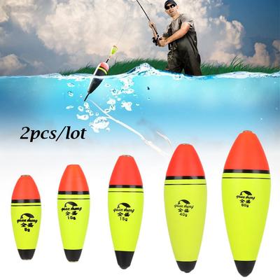 2pcs/lot Long/oval Plastic Buoyancy Bobber Fishing Float Ball Boia Eva Foam