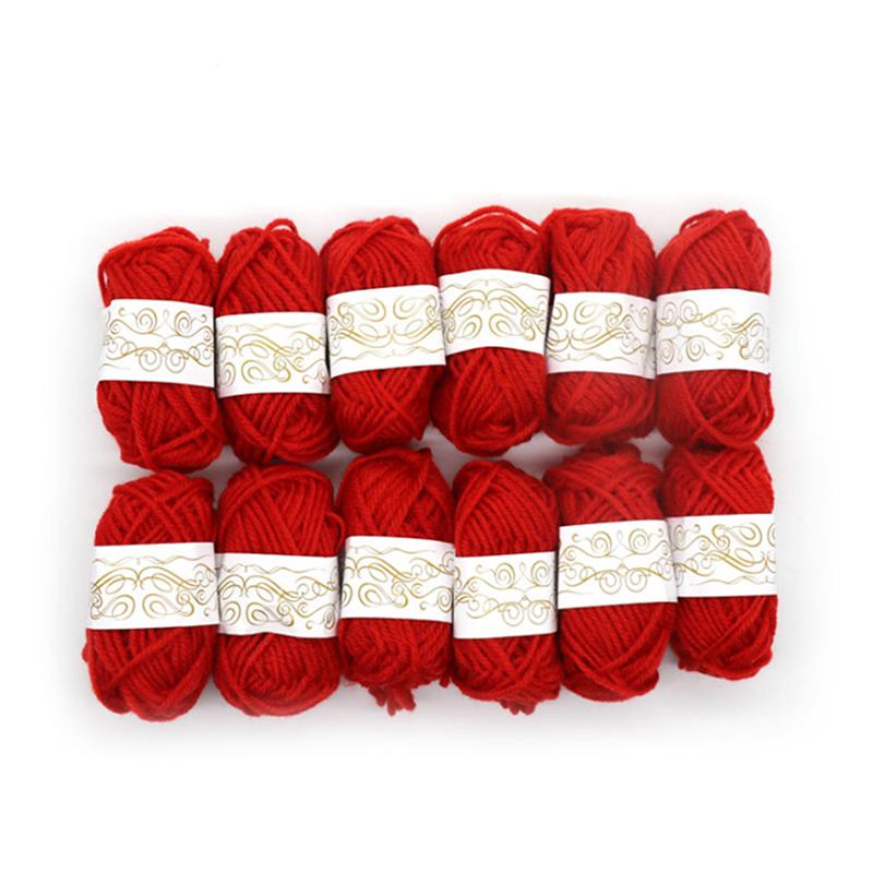 12Pcs Ball Handmade Knitting Yarn Wool Line Soft Thickness Line Crochet Yarn