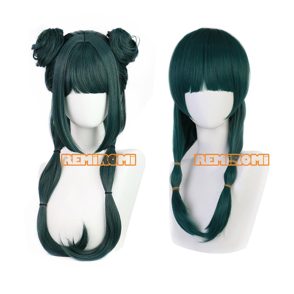 Maomao Cosplay Wig Synthetic Anime The Apothecary Diaries Green Hair 2 Styles Kusuriya No Hitorigoto Hairpin Headress +Wig Cap