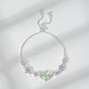 1Pcs Adjustable Chain Four Leaf Clover Bracelet Women Lucky Zircon Opal Jewelry Everyday Gift for Sister