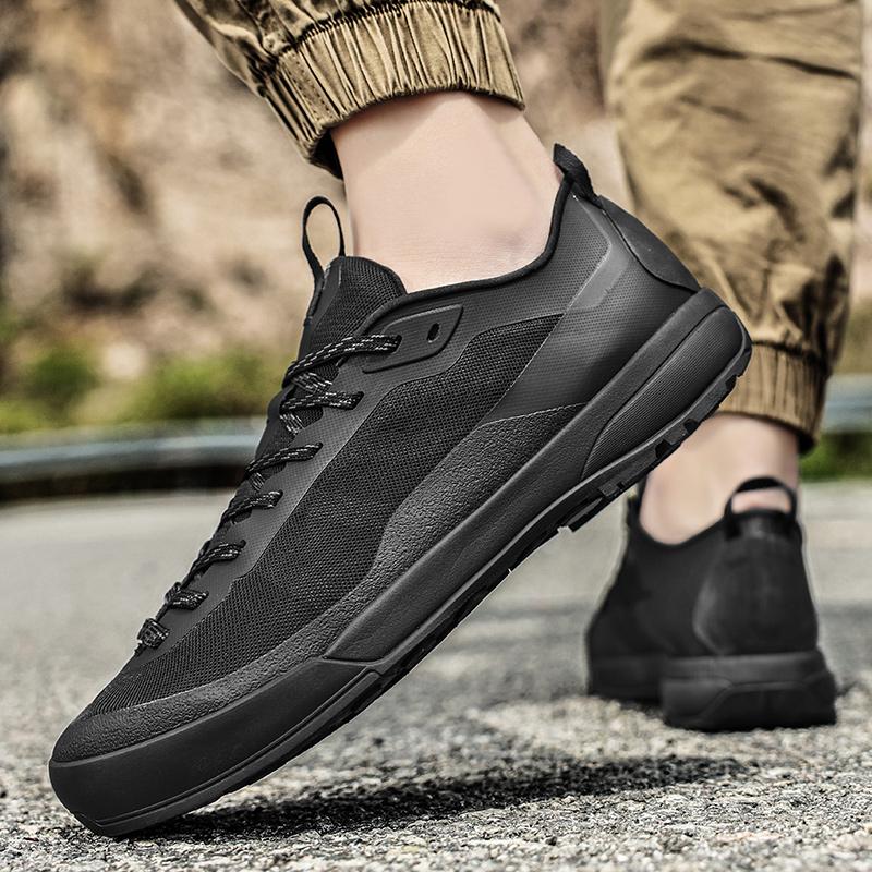 Fashion Comfortable Outdoor Footwear Men's Mesh Lace-Up Casual Shoes Lightweight Walking Sneakers for Men Fashion Athletic Running Shoes