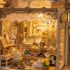 Miniature Jewelry Shop Detailed House with Light Decorative Storefront Model Kit for