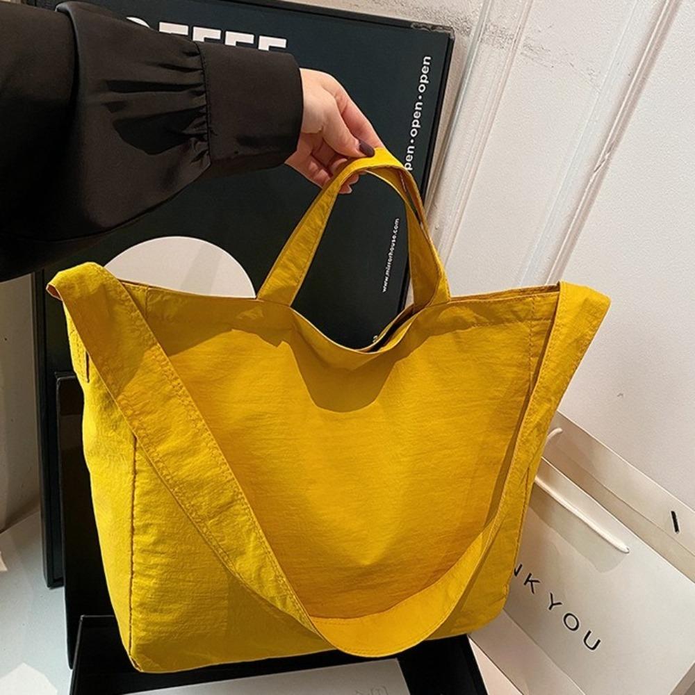 Korean Style Large Capacity Tote Bag Soft Underarm Bag Versatile Shopping Handbag  Travel