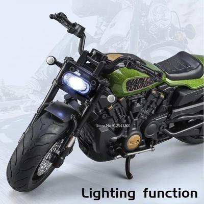 1/12 Maßstab Halei Sporter SS Legierung Motorrad Modell Spielzeug Druckguss Ton Licht Modell Motorrad Spielzeug für Jungen Urlaub Geschenk Sammlung