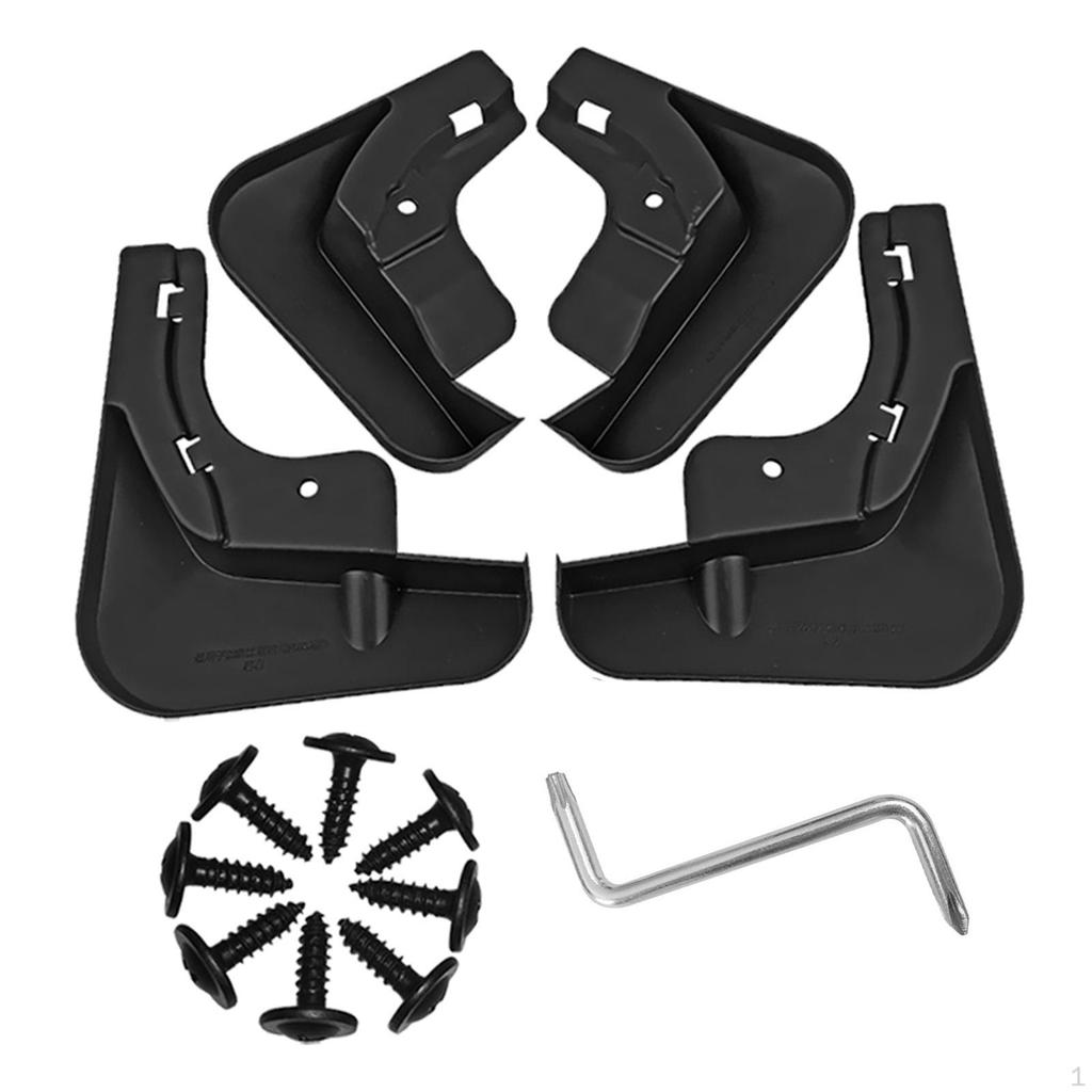 Splash Guards Mud Flaps 4Pcs Kit Mudguards Mudflaps for Yuan Plus Pre Drilled Quick and Easy