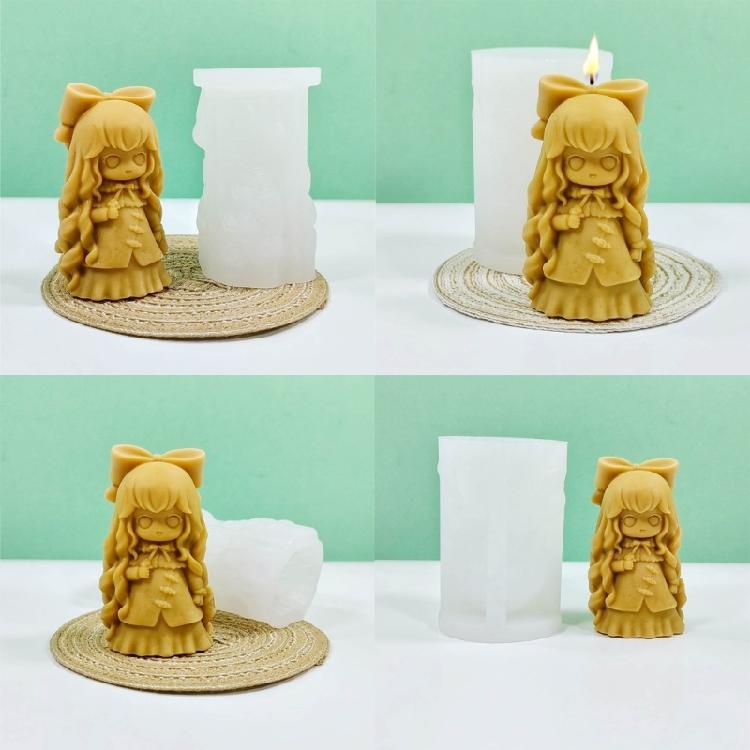 3D Girl Silicone Candle Mold DIY Aromatherapy Gypsum Crystal Epoxy Resin Molds